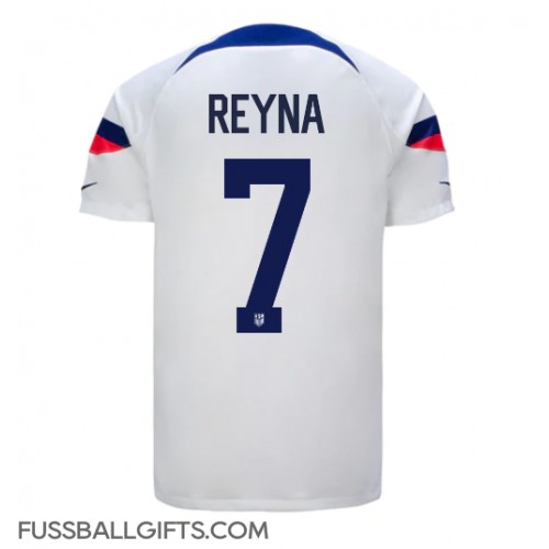 Vereinigte Staaten Giovanni Reyna #7 Fußballbekleidung Heimtrikot WM 2022 Kurzarm